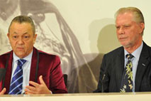 David Gold and David Sullivan at press conference